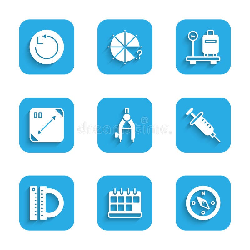 Plan Compas Compas Mesure Bande Numérique Thermomètre Route Emplacement  Spedomètre Balance De Salle De Bain Illustration de Vecteur - Illustration  du compas, graphisme: 232253406