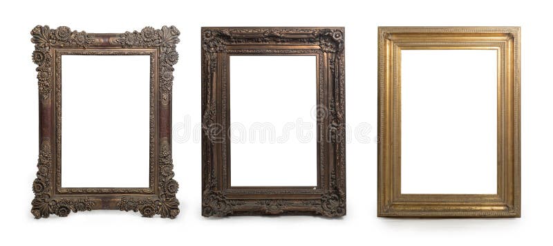 Set di frame di annata decorativa e bordi isolati