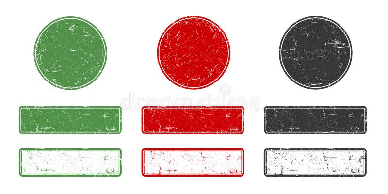 Set di francobolli di gomma arrotondato e stile ecologico verde rettangolare con francobollo di gomma. intreccio di trama preceden