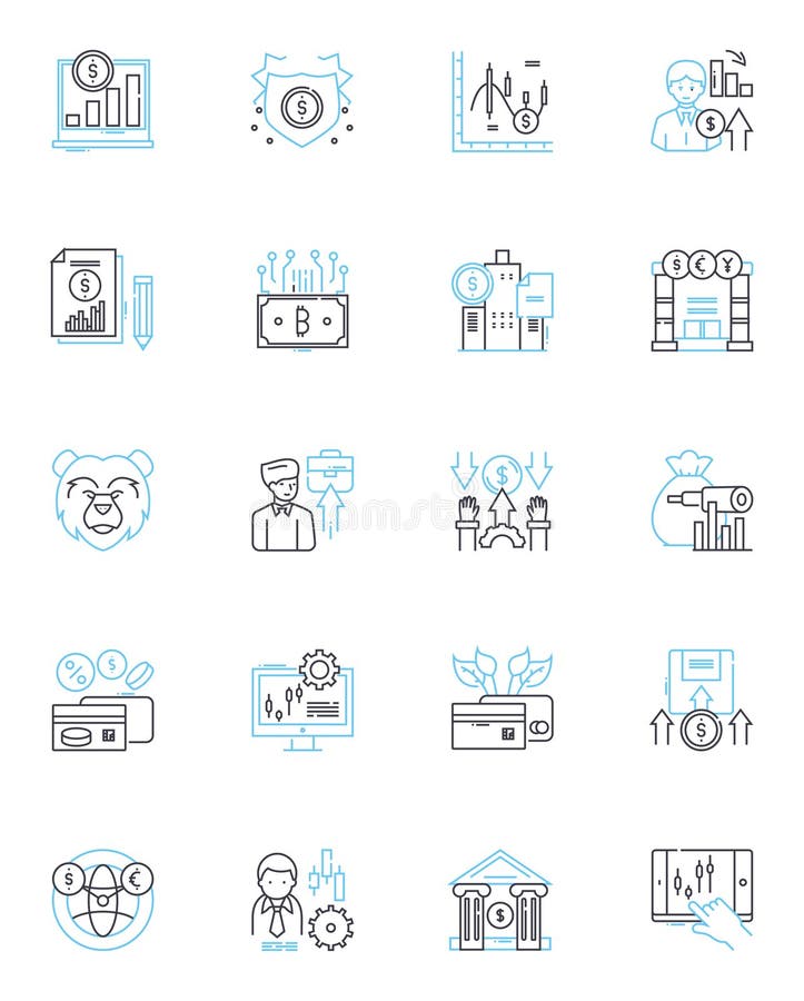 Financial backing linear icons set. Investment, Funding, Capital, Financing, Support, Backing, Seed vector symbols and line concept signs. Venture,Angel,Fund illustration. Financial backing linear icons set. Investment, Funding, Capital, Financing, Support, Backing, Seed vector symbols and line concept signs. Venture,Angel,Fund illustration