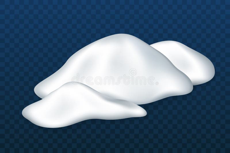 Set di pali di neve 3D Design invernale del ghiaccio Modello di neve per la progettazione del blu bianco decorazione del telaio d illustrazione vettoriale