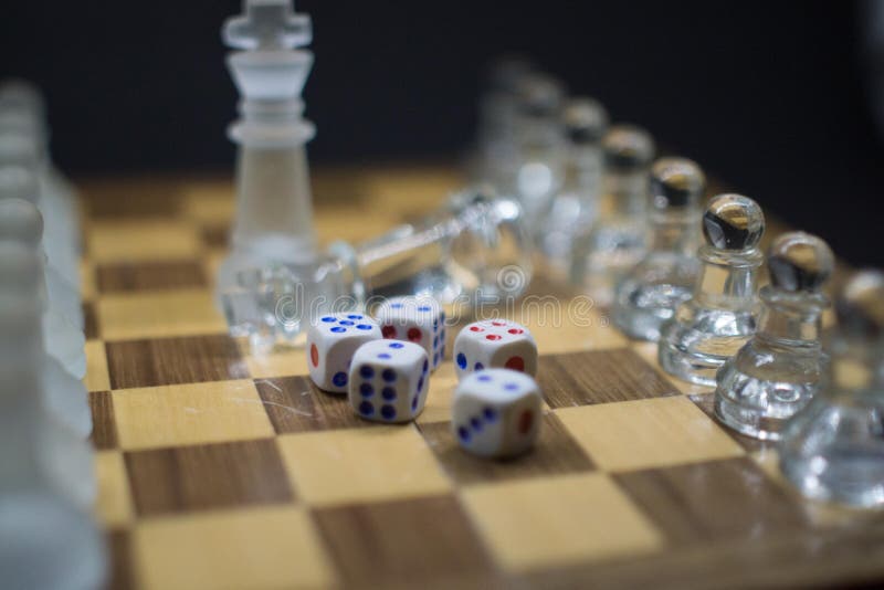 A set of 5 Dices stock images