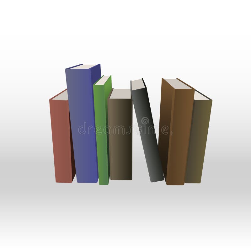 Set of different books. stock illustration