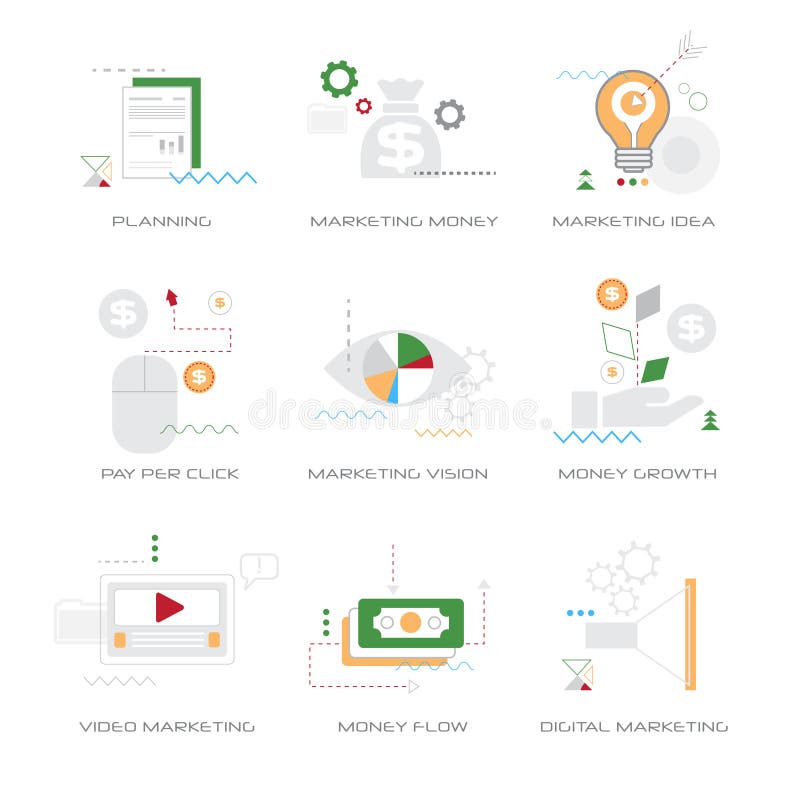 Set different business concepts collection line style isolated vector illustration Set different business concepts collection line style isolated vector illustration