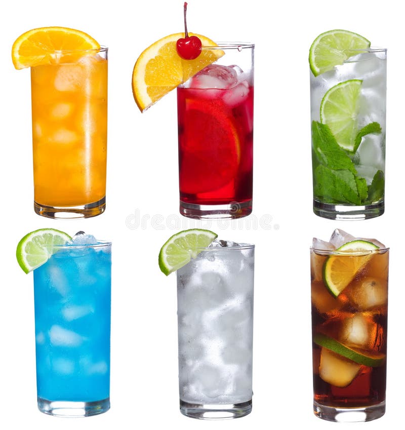Set With Different Cocktails Stock Image Image of refreshment
