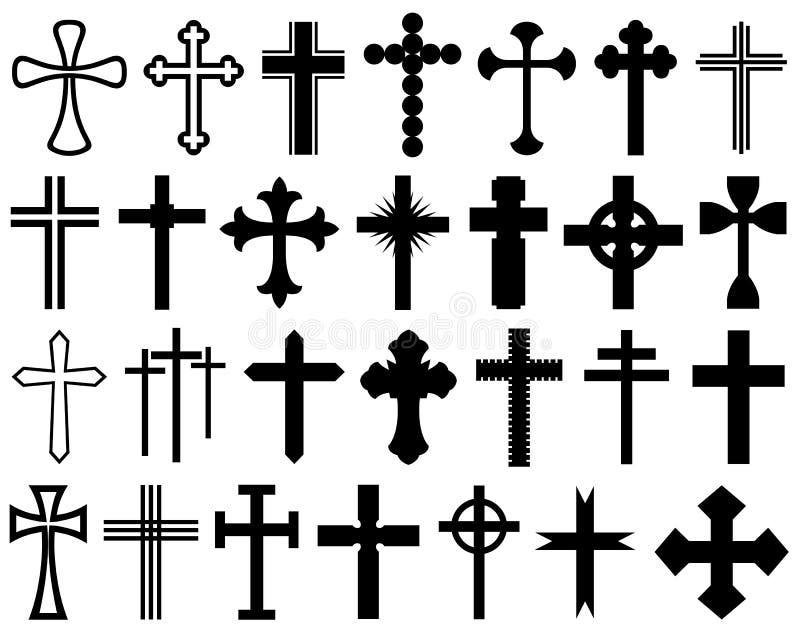 Set of different crosses stock vector. Illustration of cross - 51175573