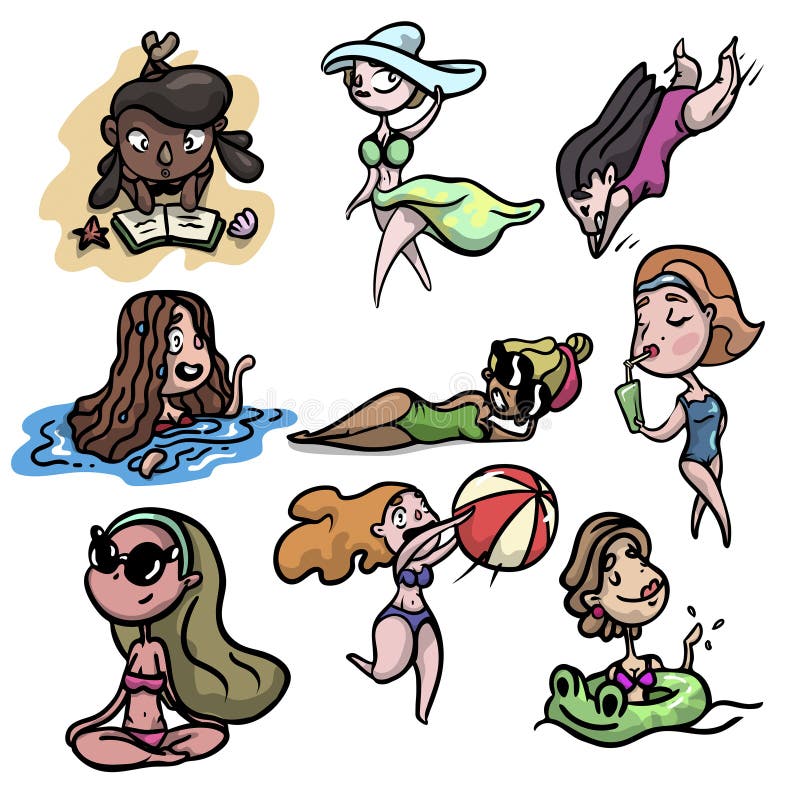 Cartoon Sexy Girl Beach Stock Illustrations 1 397 Cartoon Sexy Girl Beach Stock Illustrations