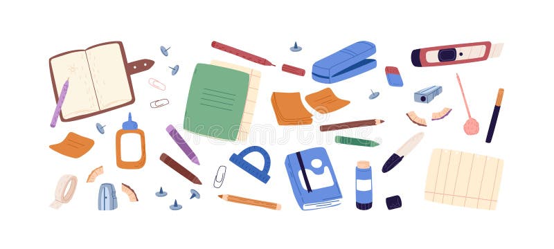 Stationery objects.