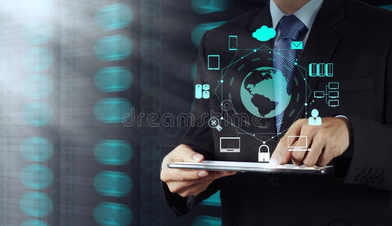 Set of different pie chart stock image