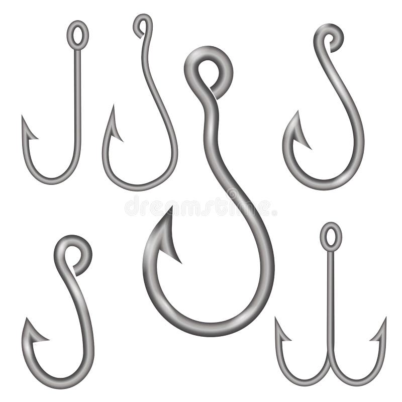 Set of Different Steel Hooks
