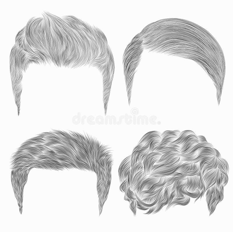 Set Of Different Hairs And Hairstyle Fringe Curly Cascade
