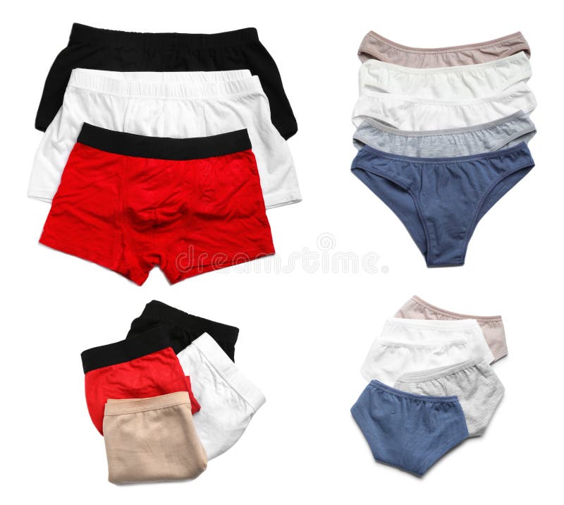 Set of Different Underwear on Background Stock Image Image of