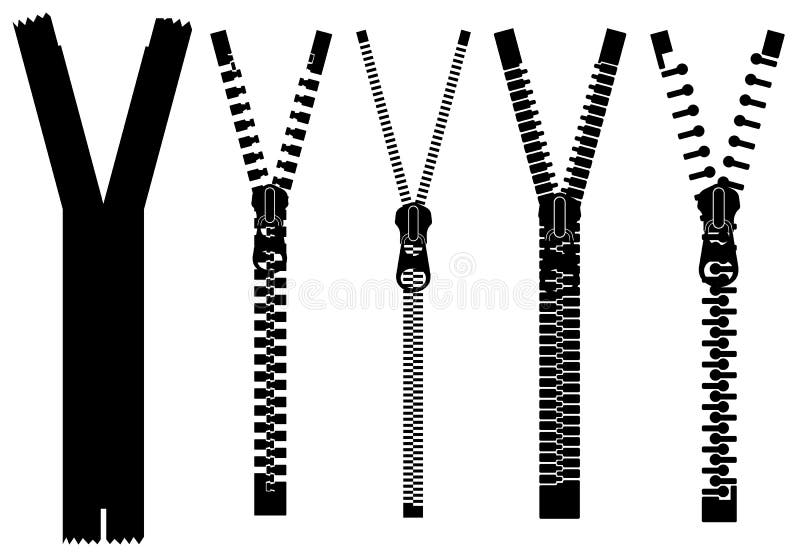 Zipper stock vector. Illustration of open, metal, zipper - 43081207