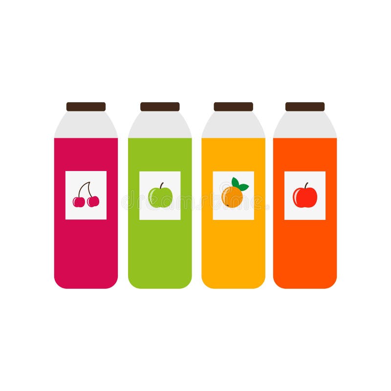 Juice bottles stock vector. Illustration of bottle, juice 12432099
