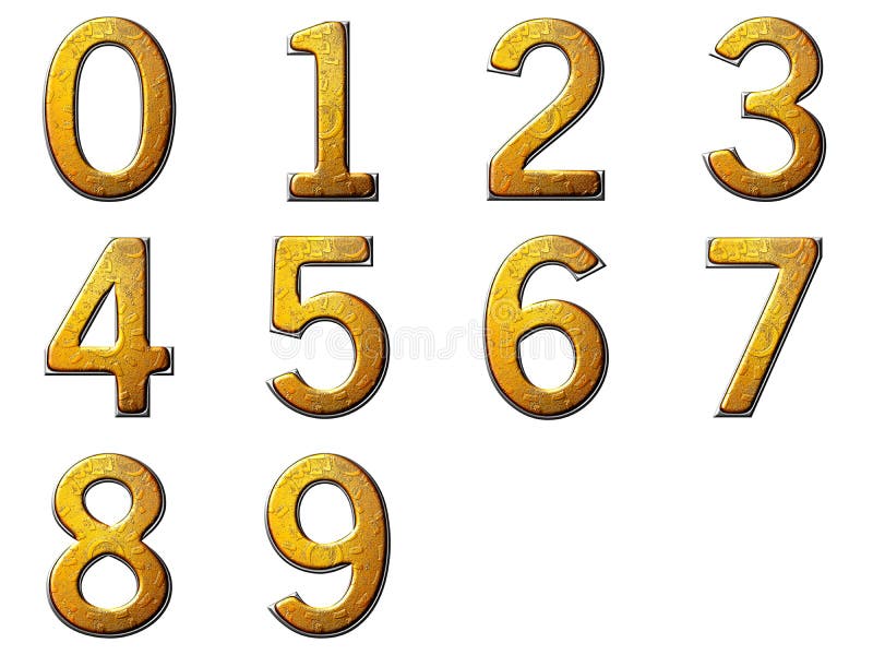 Vector Set of Bling Numbers Stock Vector - Illustration of jewel ...