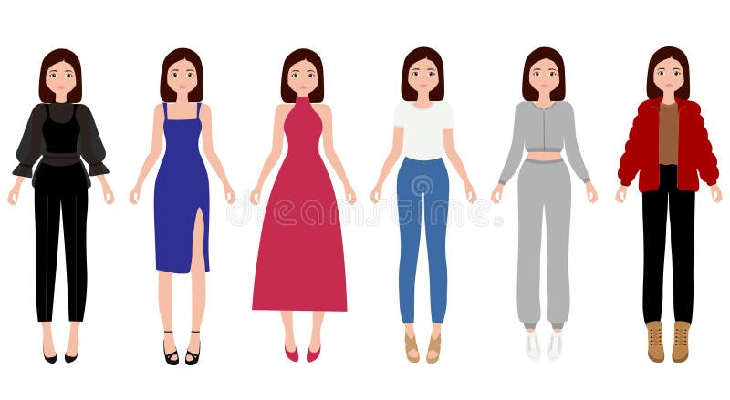 Selar O Vetor De Bonecas De Papel Digital Para Imprimir Moda Garotas Roupas  Vestidas Casaco De Terno Ilustração Stock - Ilustração de digital, vetor:  171781703