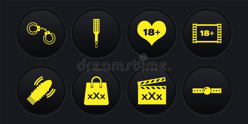 Xxx Plu Film Video - Set Vibrator for Sex Games, Play Video with 18 Plus, Shopping Bag Triple X,  Movie Clapper Sex, Content Heart Stock Vector - Illustration of paddle,  vector: 227671404