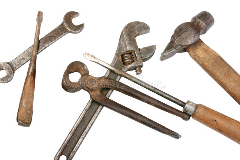 Set Of Dirty Old Handtools Stock Image Image of occupation, pliers