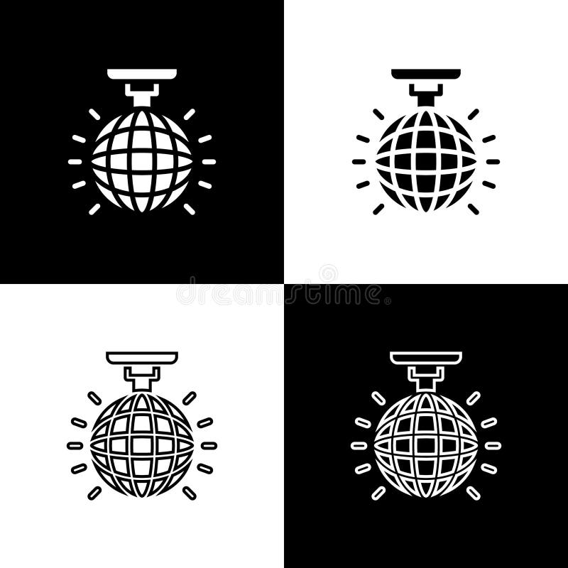 Black White Disco Ball Stock Illustrations – 1,848 Black White Disco ...