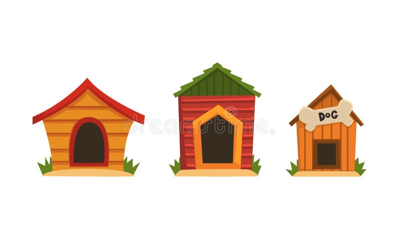 cartoon dog houses clipart urban