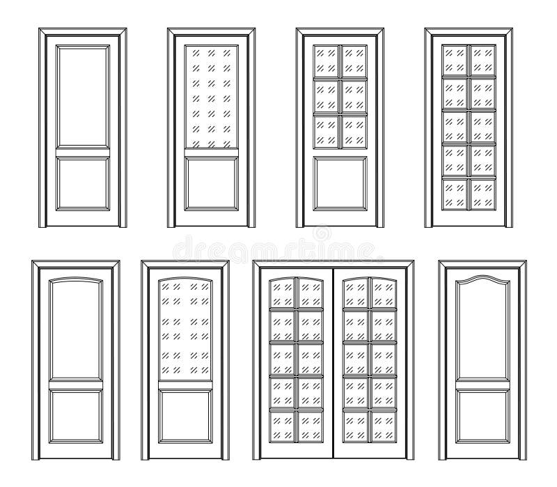 Set door sketch stock illustration. Illustration of architecture - 91306790