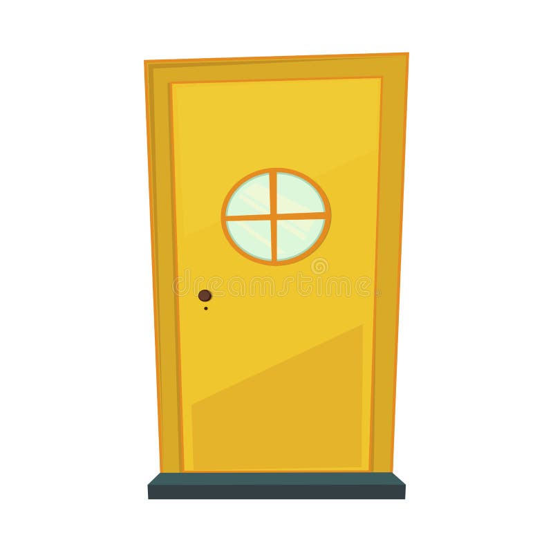 Set of Doors on a White Background for Construction and Design. Cartoon