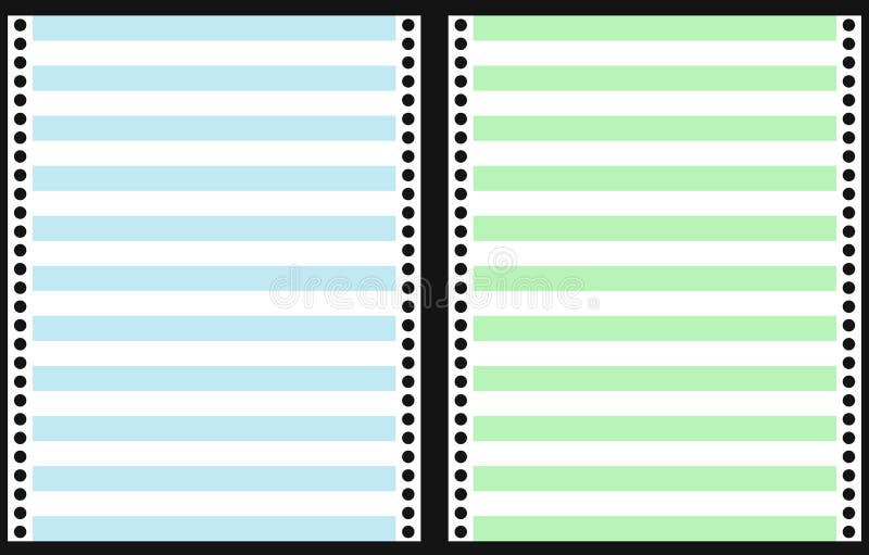 Set Of Dot Matrix Printer Paper Stock Vector Illustration 23017405 Set Of Dot Matrix Printer Paper Stock Vector Illustration 23017405