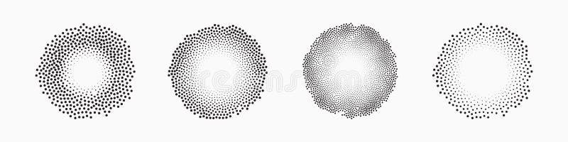 Circular halftone pattern. stock illustration