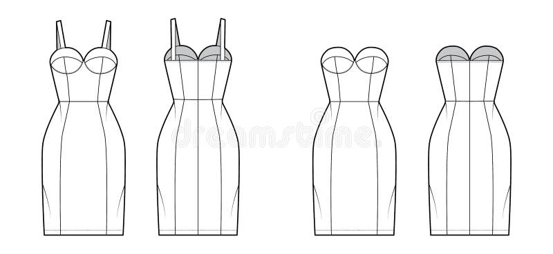 Fitted Dresses Stock Illustrations – 201 Fitted Dresses Stock ...