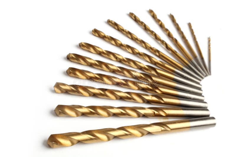 Set of drill bits stock image. Image of industry, alloy 12842271