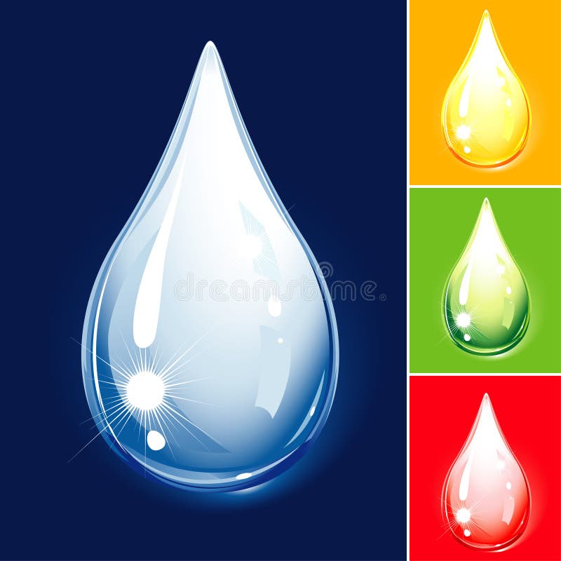 Set Of Droplets stock illustration