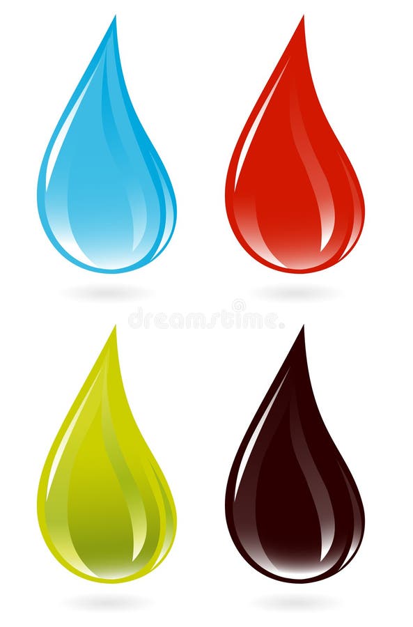 Set of drops royalty free illustration