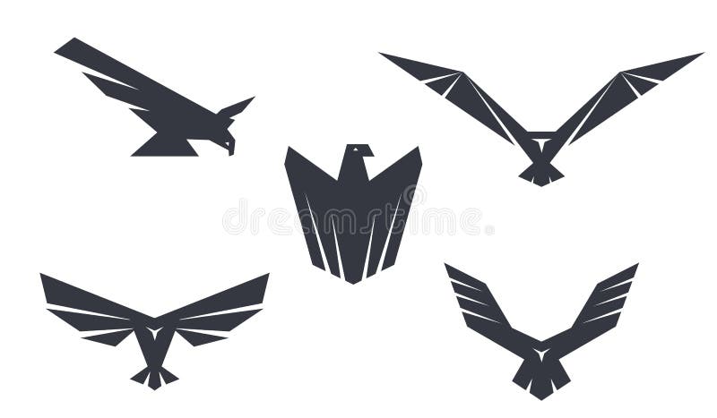 Set of Eagle Logo Vector Symbol Stock Vector - Illustration of hawk,  protection: 203343861