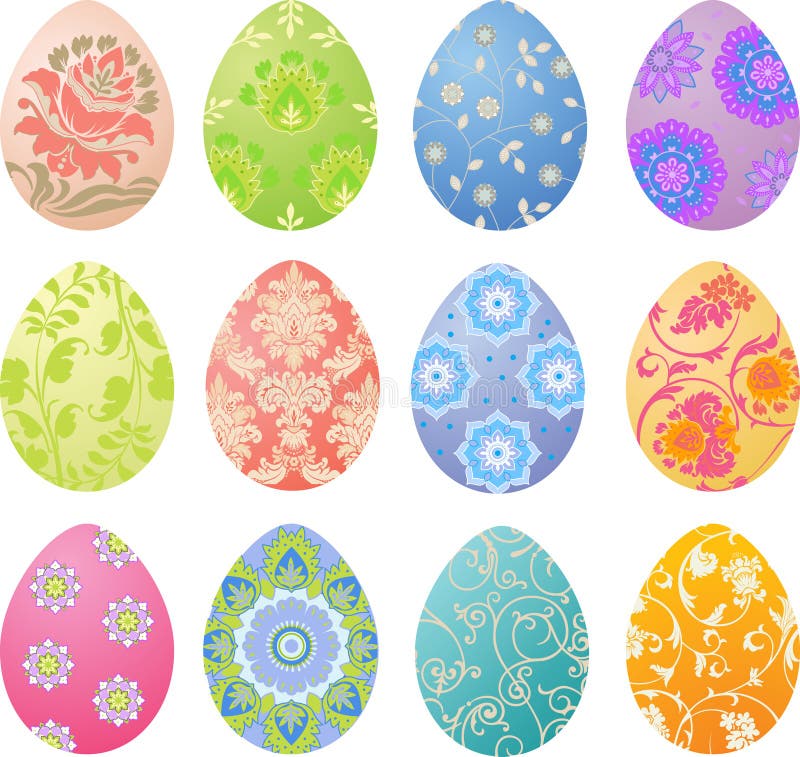 Set of Easter eggs