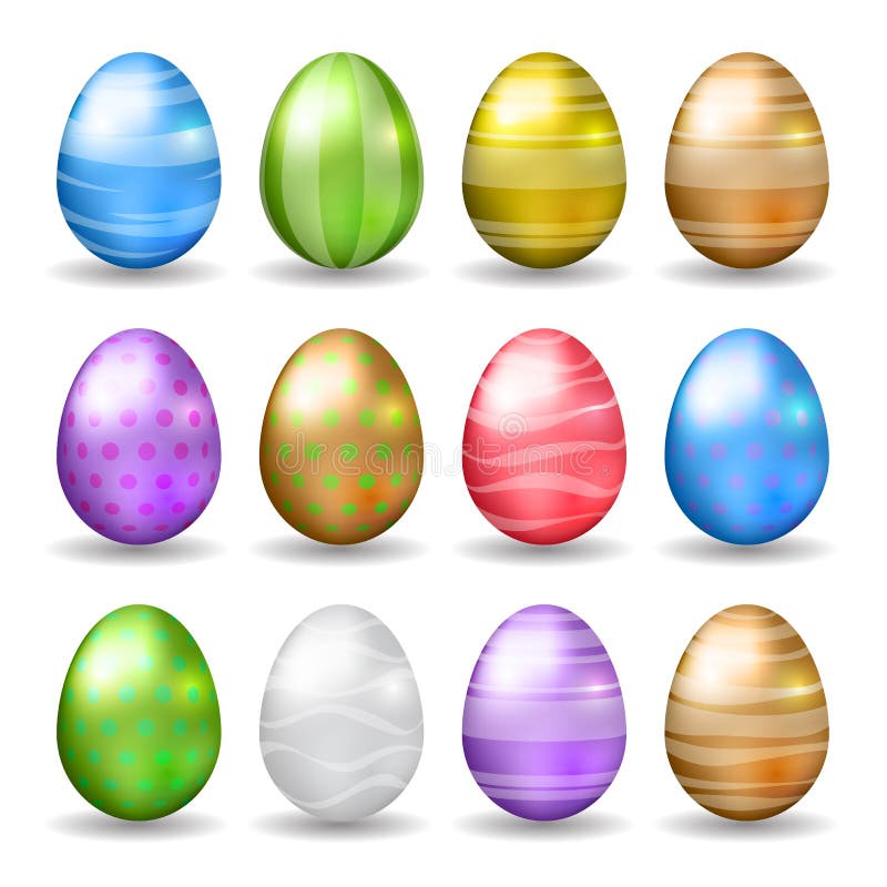 Set Of Easter Eggs royalty free illustration