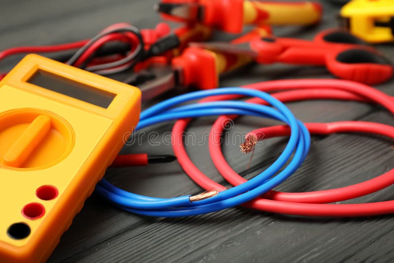 Set of electrician`s tools royalty free stock images Set of electrician`s tools royalty free stock images