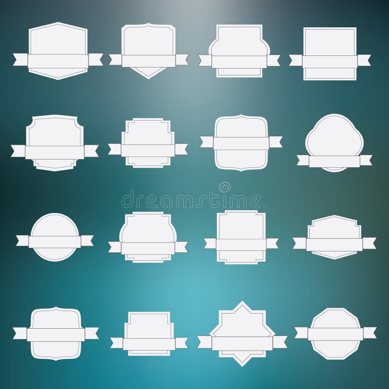 Download Elegance Ribbon Vector Set Border Stock Illustration ...