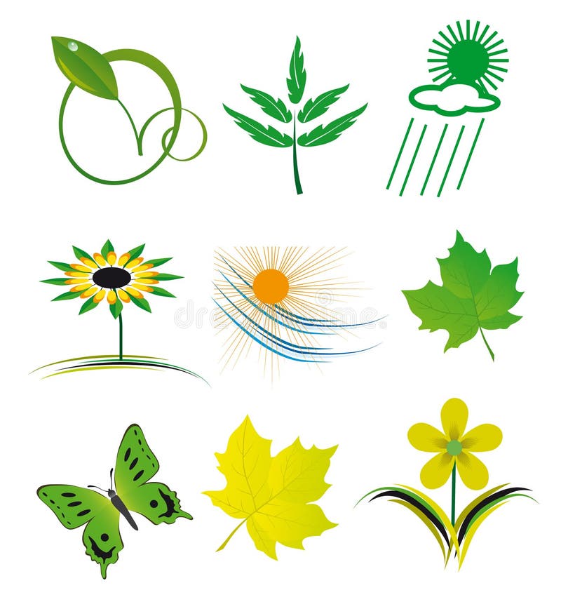 Elements of nature stock vector. Illustration of color - 13347543