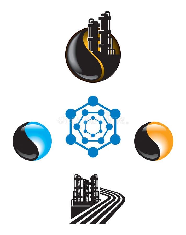 Emblem for Oil and Gas industry stock illustration