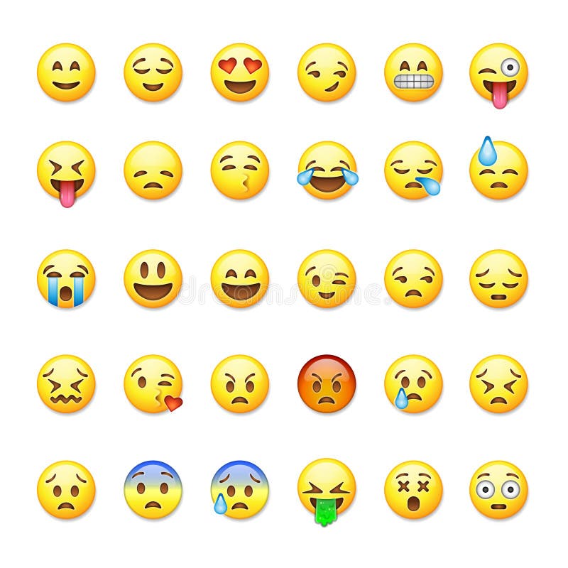 Set of emoticons, emoji on