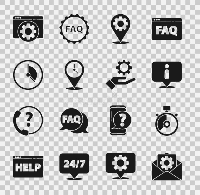 Set Envelope Setting, Stopwatch, Information, Location with Gear, Clock