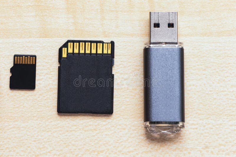 Set of equipment for storage information .Transfer or backup data. The devices for store data flash drive, sd card and micro sd