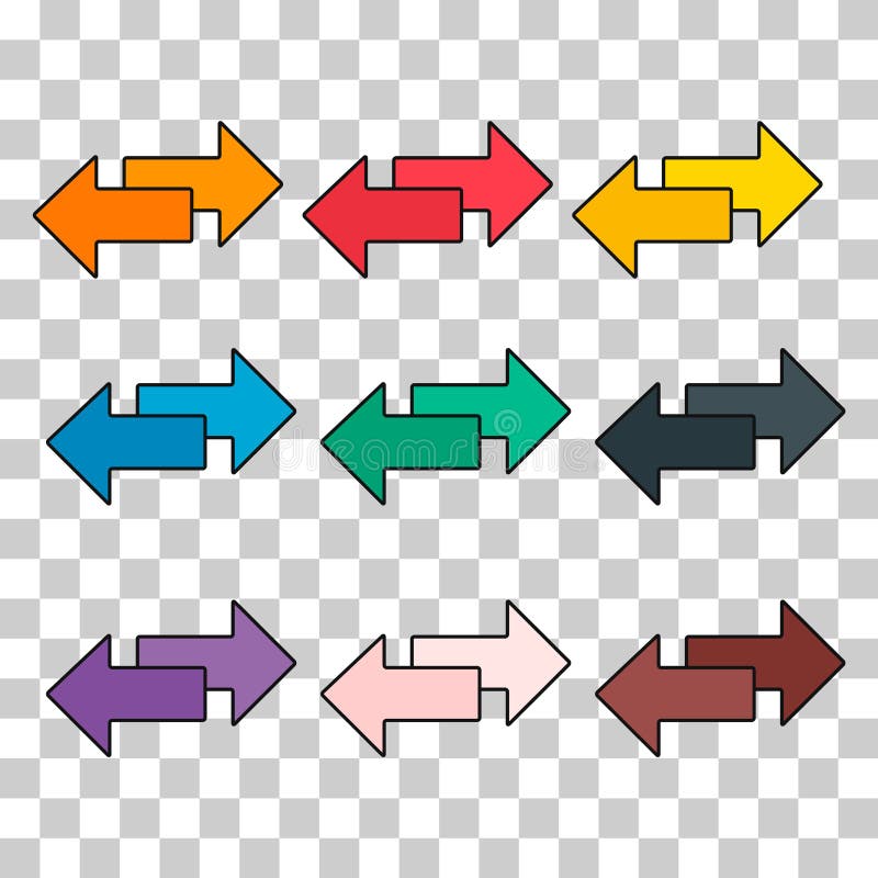 Set of Exchange arrow transfer icon,swap web button design, move symbol vector illustration royalty free illustration