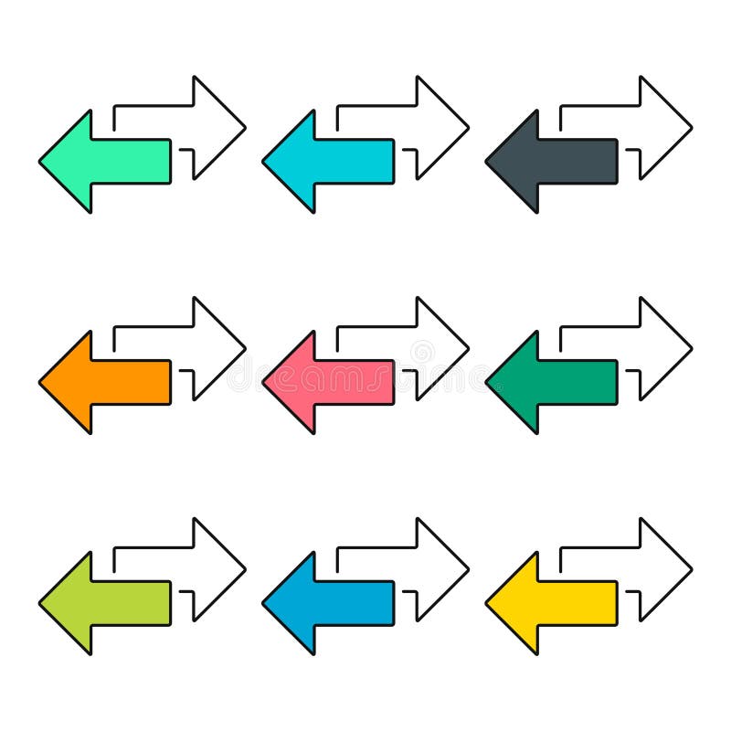 Set of Exchange arrow transfer icon,swap web button design, move symbol vector illustration royalty free illustration