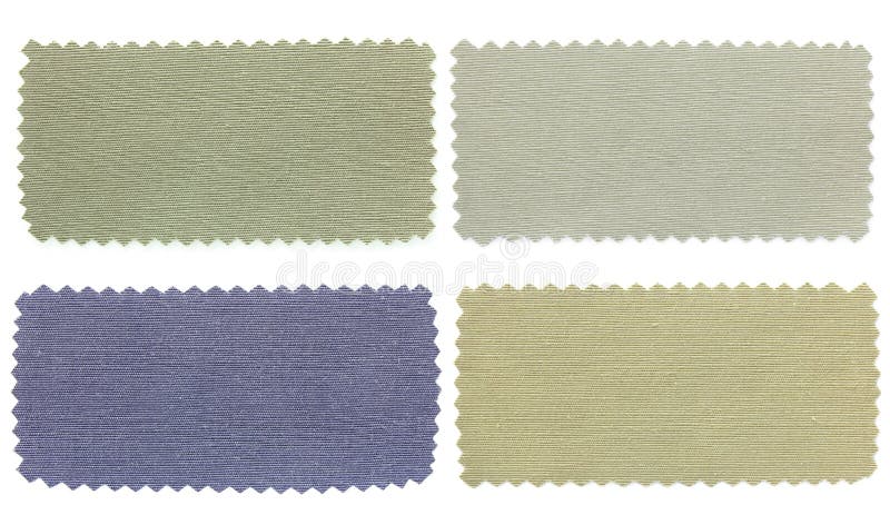 Set of fabric swatch samples texture