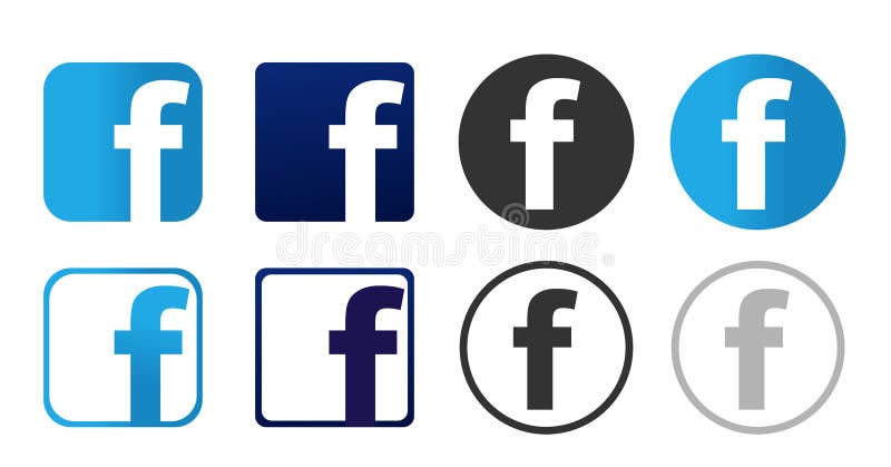 Set Of Facebook Icons Logo Vector Button Design Isolated White May 25 In Sri Lanka Editorial Image Illustration Of Design Creative