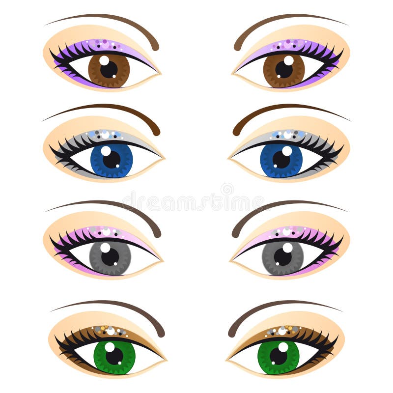 Set of Male Anime Style Eyes Stock Illustration - Illustration of japanese,  iris: 147934165