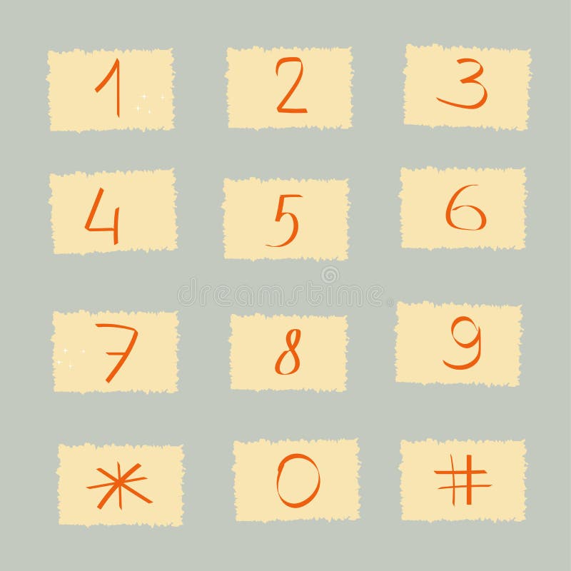 The Figures of the Number One Two Three Four Five Five Seven Eight Nine