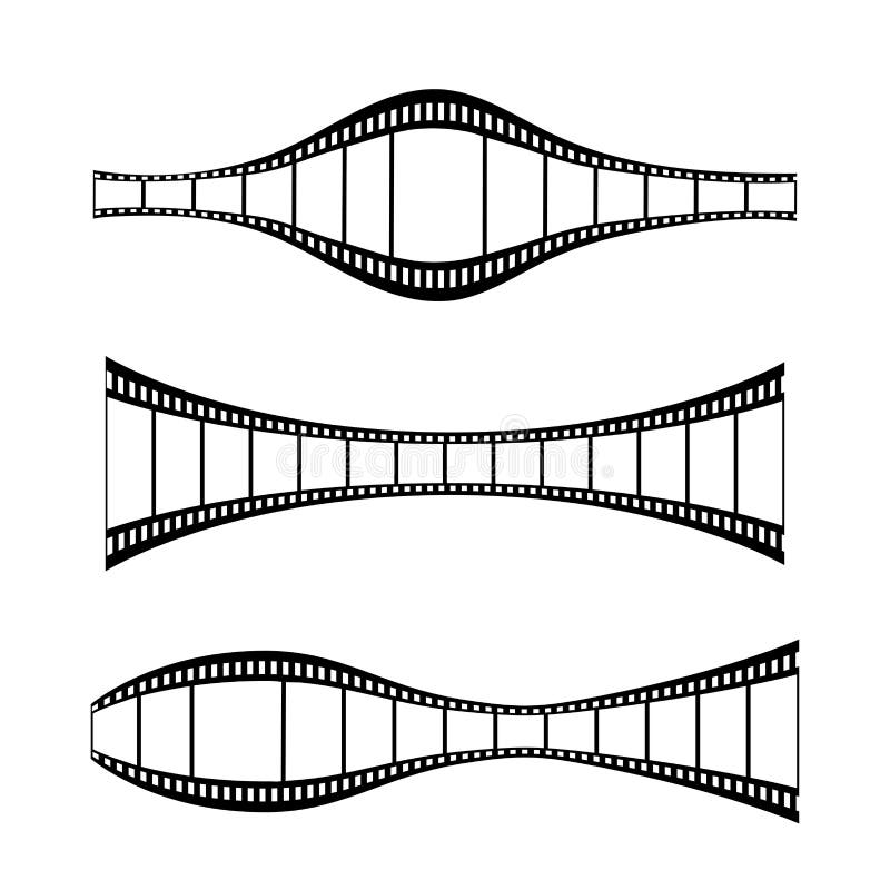 Set of Film Elements for Cinematography Vector Illustration Stock Vector Illustration of