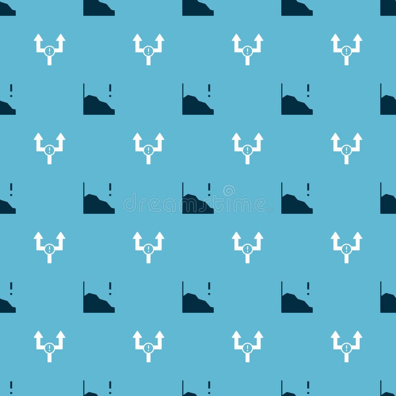 Set Financial growth decrease and Arrow on seamless pattern. Vector. Set financial growth decrease vectors